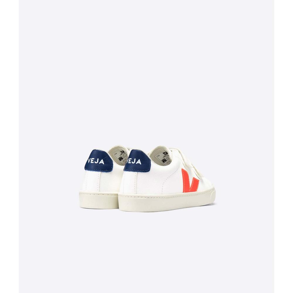 Pantofi Copii Veja ESPLAR CHROMEFREE White/Orange/Blue | RO 730AHK